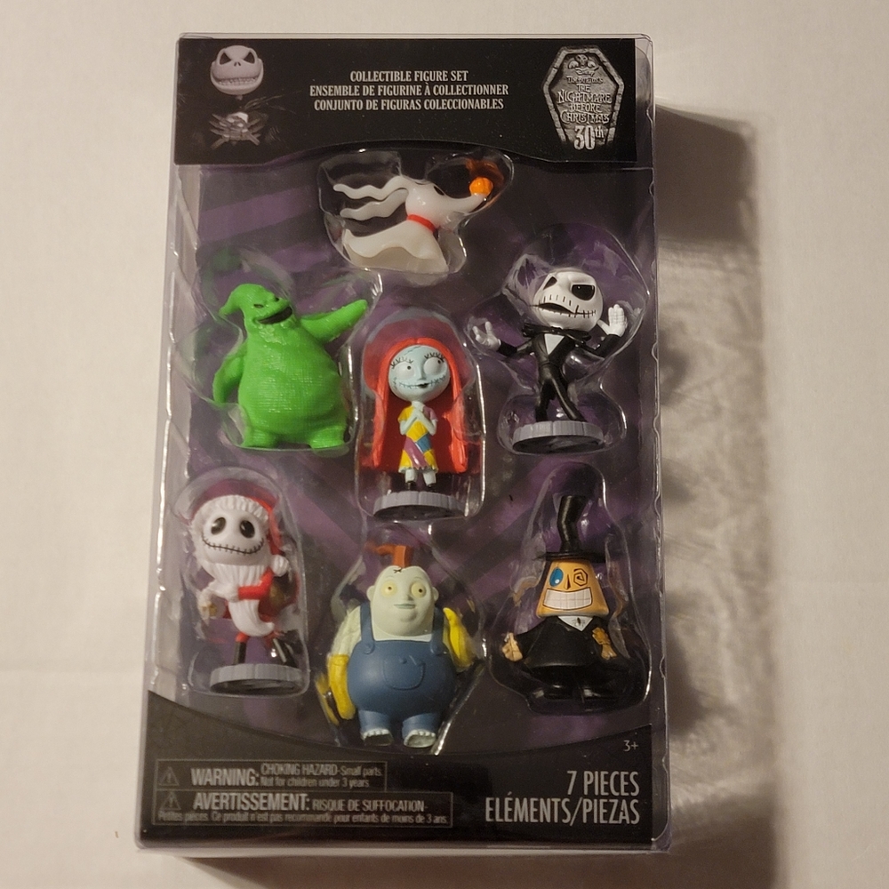 30th Anniversary Nightmare‎ Before Christmas 7 Piece Collectible Figure Set